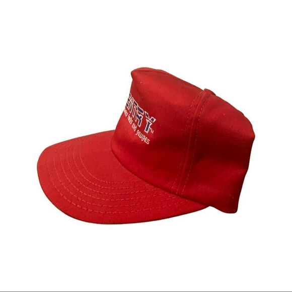SENTRY Red vintage embroidered adjustable Trucker SnapBack Hat.  RACING GEAR! - Picture 6 of 7